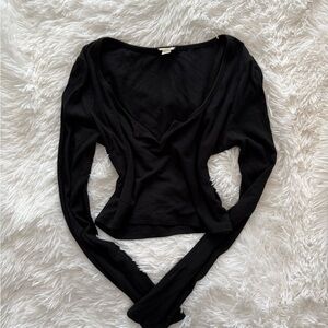 Garage Black Long Sleeve Top